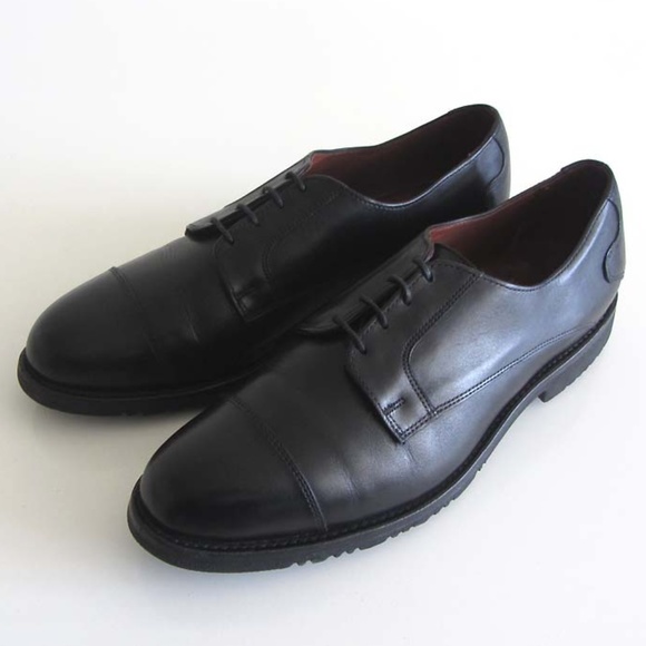 ALLEN EDMONDS Memphis black cap-toe shoes 12 D
